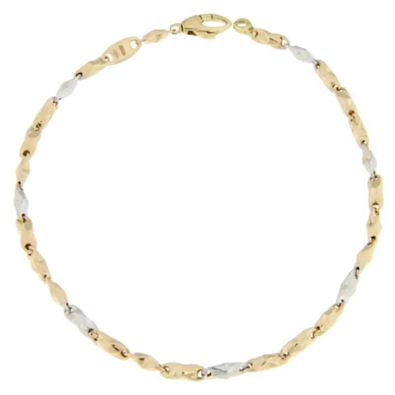 Bracciale Uomo Oro Giallo Bianco GL100563