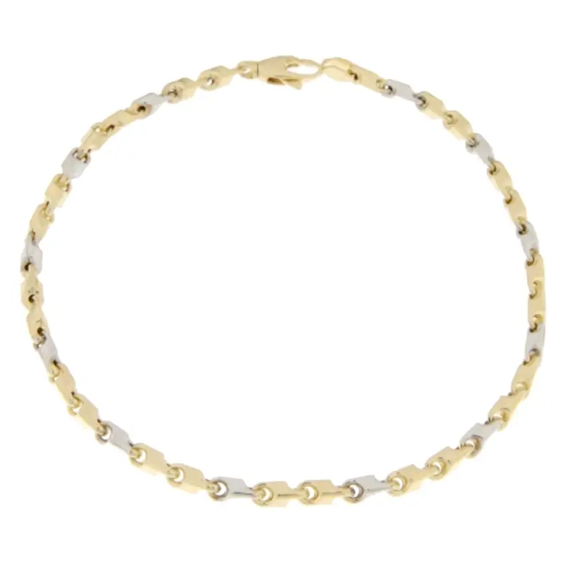 Bracciale Uomo Oro Giallo Bianco GL100754