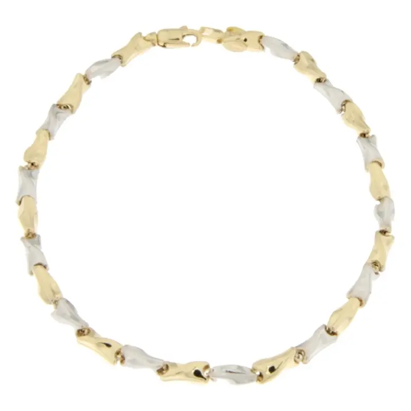 Bracciale Uomo Oro Giallo Bianco GL100755