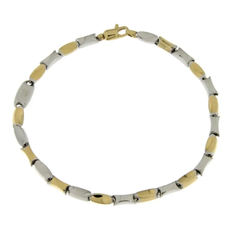 Bracciale Uomo Oro Giallo Bianco GL100817