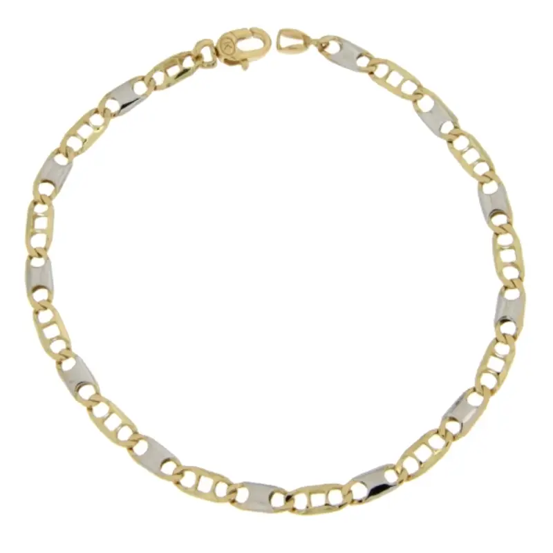 Bracciale Uomo Oro Giallo Bianco GL101119