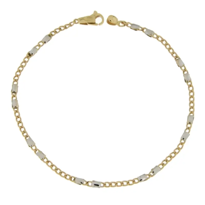 Bracciale Uomo Oro Giallo Bianco GL101122