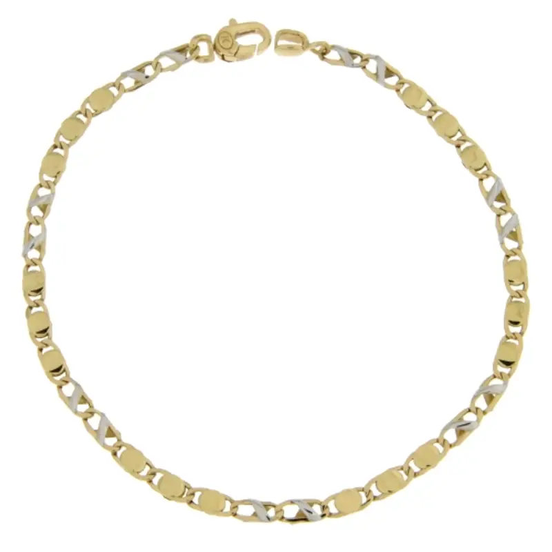 Bracciale Uomo Oro Giallo Bianco GL101139