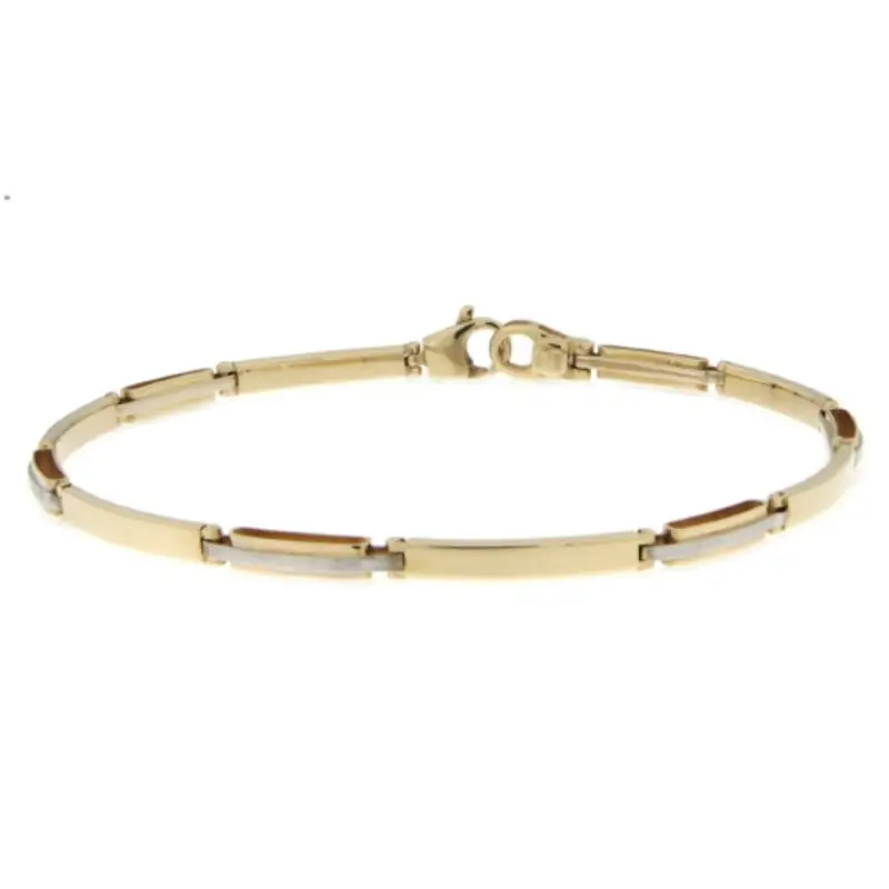 Bracciale Uomo Oro Giallo Bianco GL101233