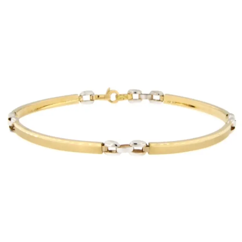 Bracciale Uomo Oro Giallo Bianco GL101238