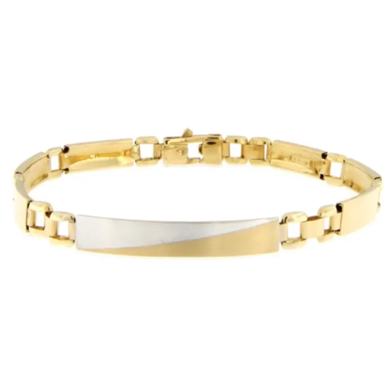 Bracciale Uomo Oro Giallo Bianco GL101239