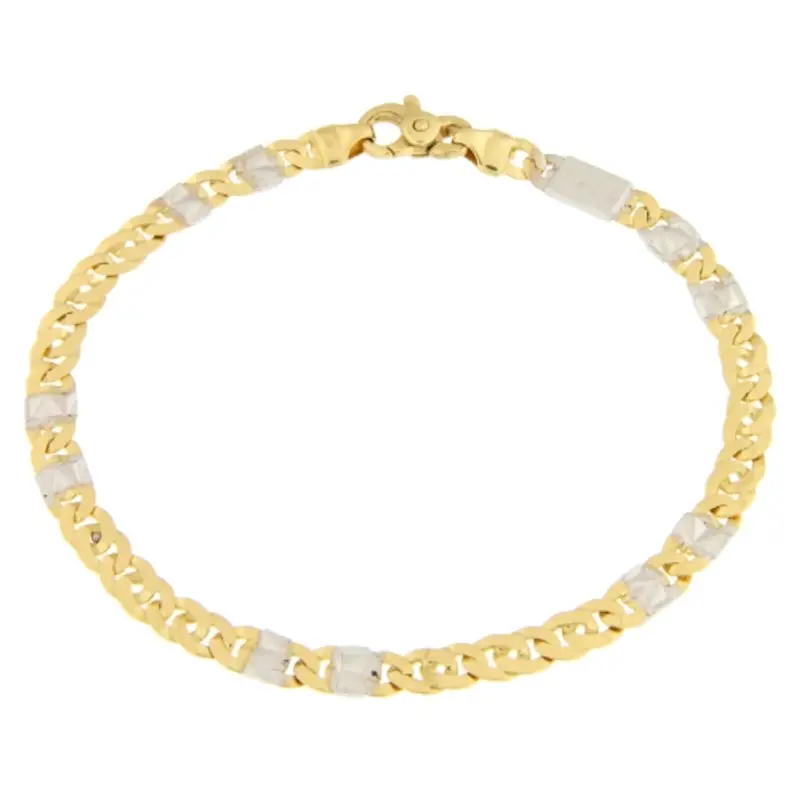 Bracciale Uomo Oro Giallo Bianco GL101379