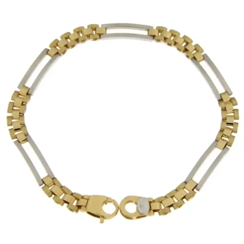 Bracciale Uomo Oro Giallo Bianco GL101428