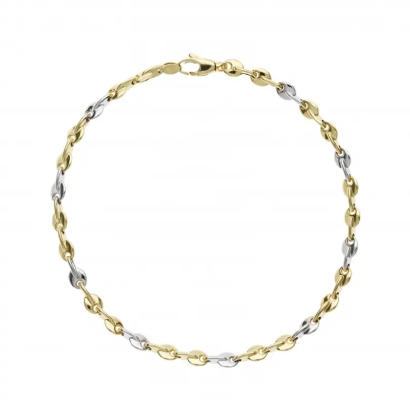 Bracciale Uomo Oro Giallo Bianco GL101511