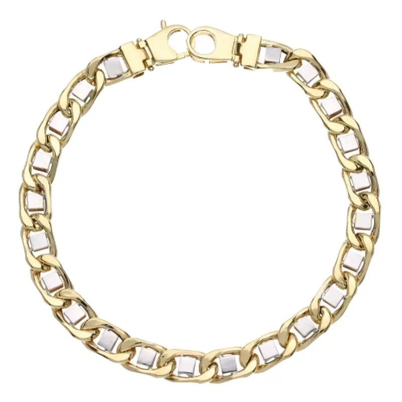Bracciale Uomo Oro Giallo Bianco GL101593