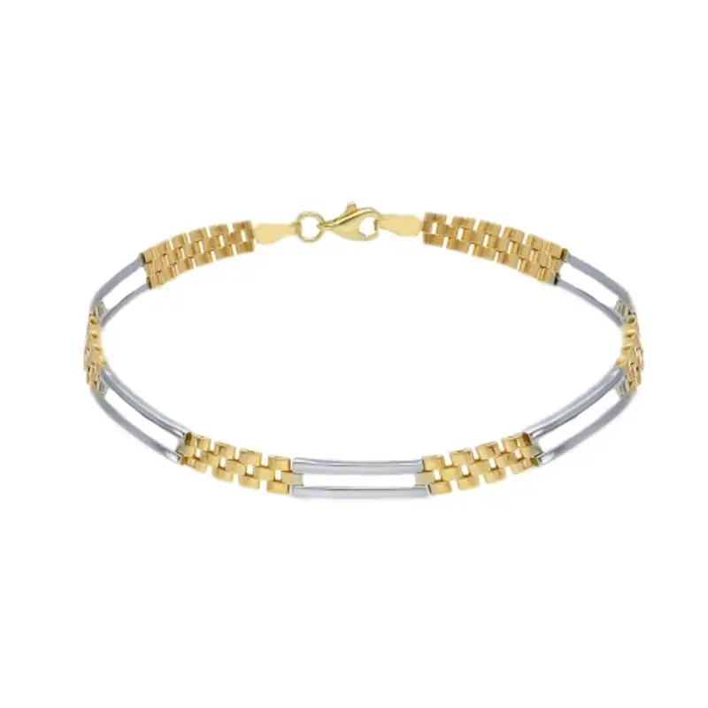 Bracciale Uomo Oro Giallo Bianco GL101664