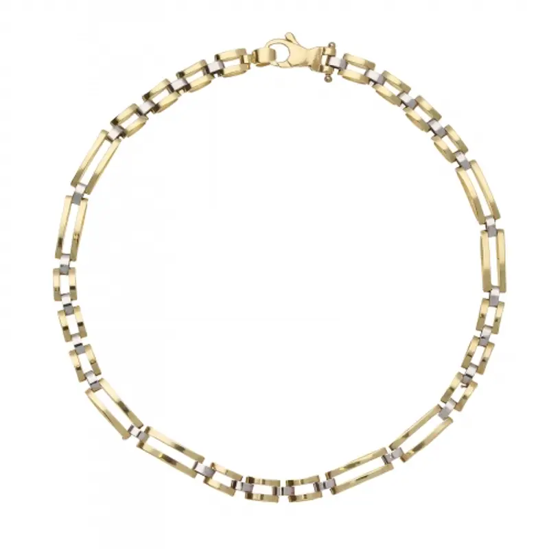 Bracciale Uomo Oro Giallo Bianco GL101702