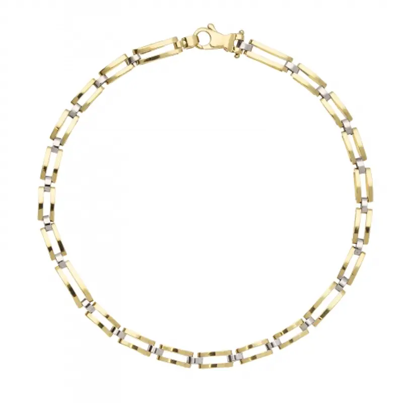 Bracciale Uomo Oro Giallo Bianco GL101703
