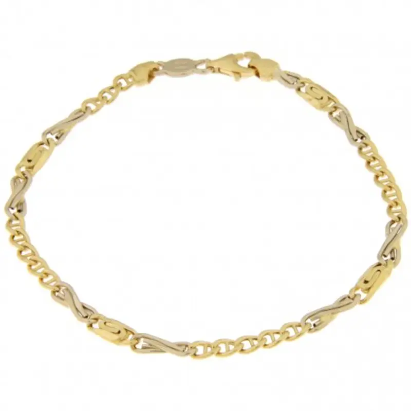 Bracciale Uomo Unoaerre Oro Giallo Bianco GL100112