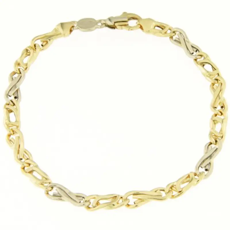 Bracciale Uomo Unoaerre Oro Giallo Bianco GL100119