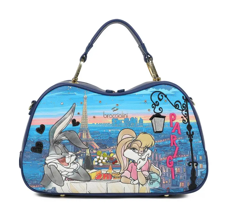 Borsa Braccialini Cartoline Bugs Bunny Parigi