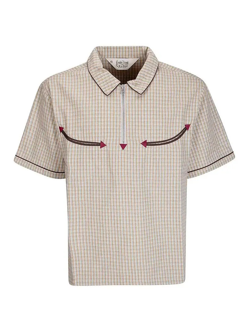 Camicia occidentale a quadri Tortora