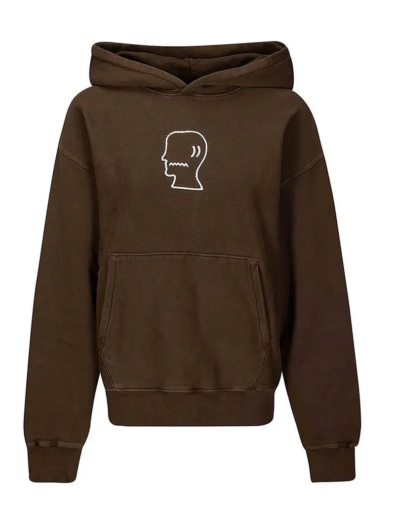 Felpa con cappuccio Marrone