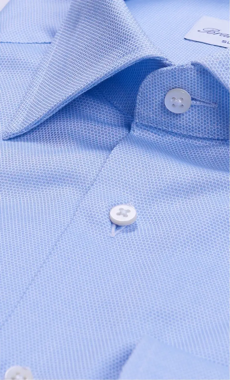 Camicia brancaccio a fantasia collo italiano celeste, colore celeste miniatura 2