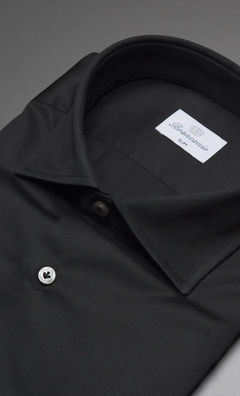 Camicia brancaccio in puro cotone nera, colore nero miniatura 2