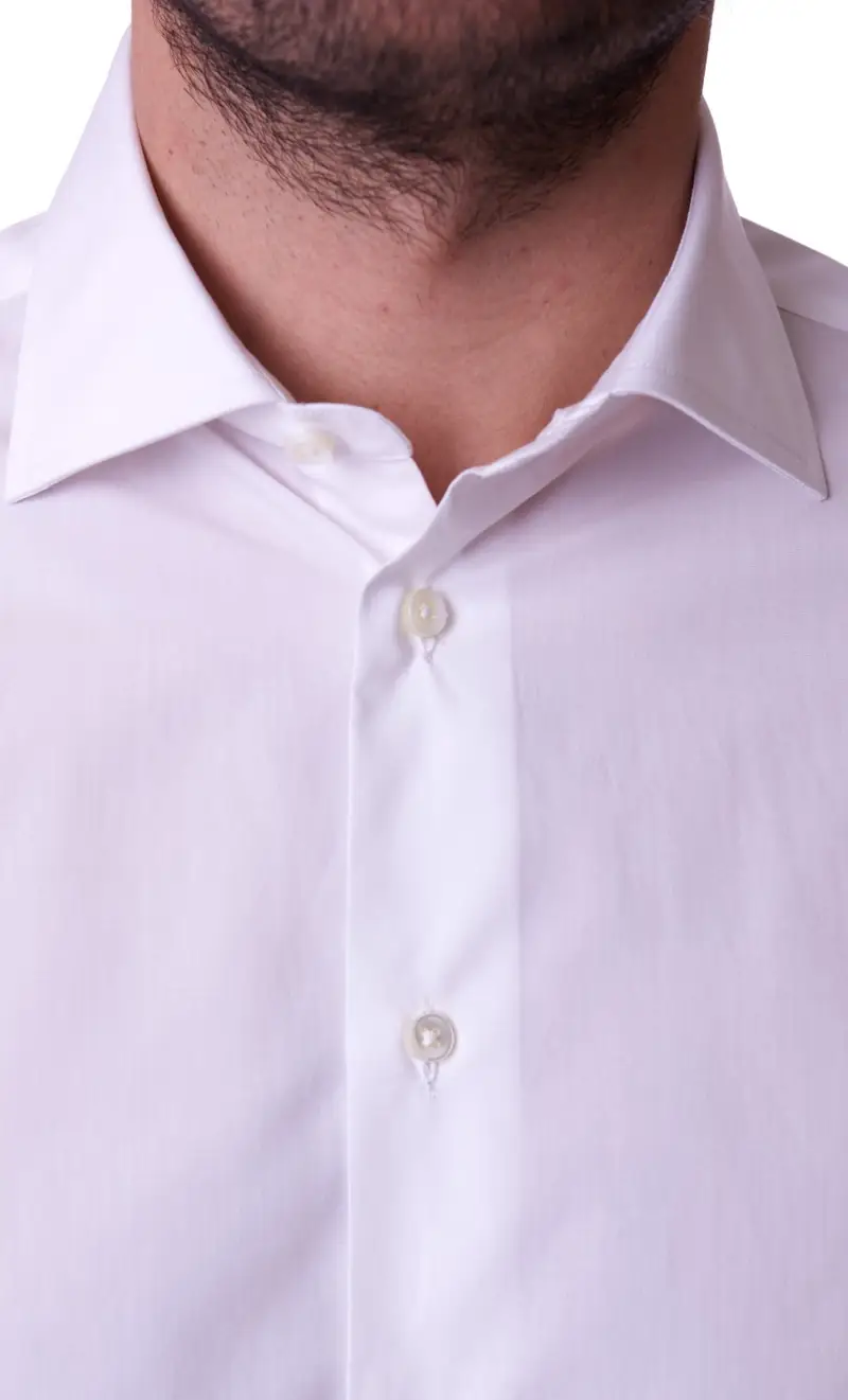 Camicia brancaccio slim fit bianca, colore bianco miniatura 2
