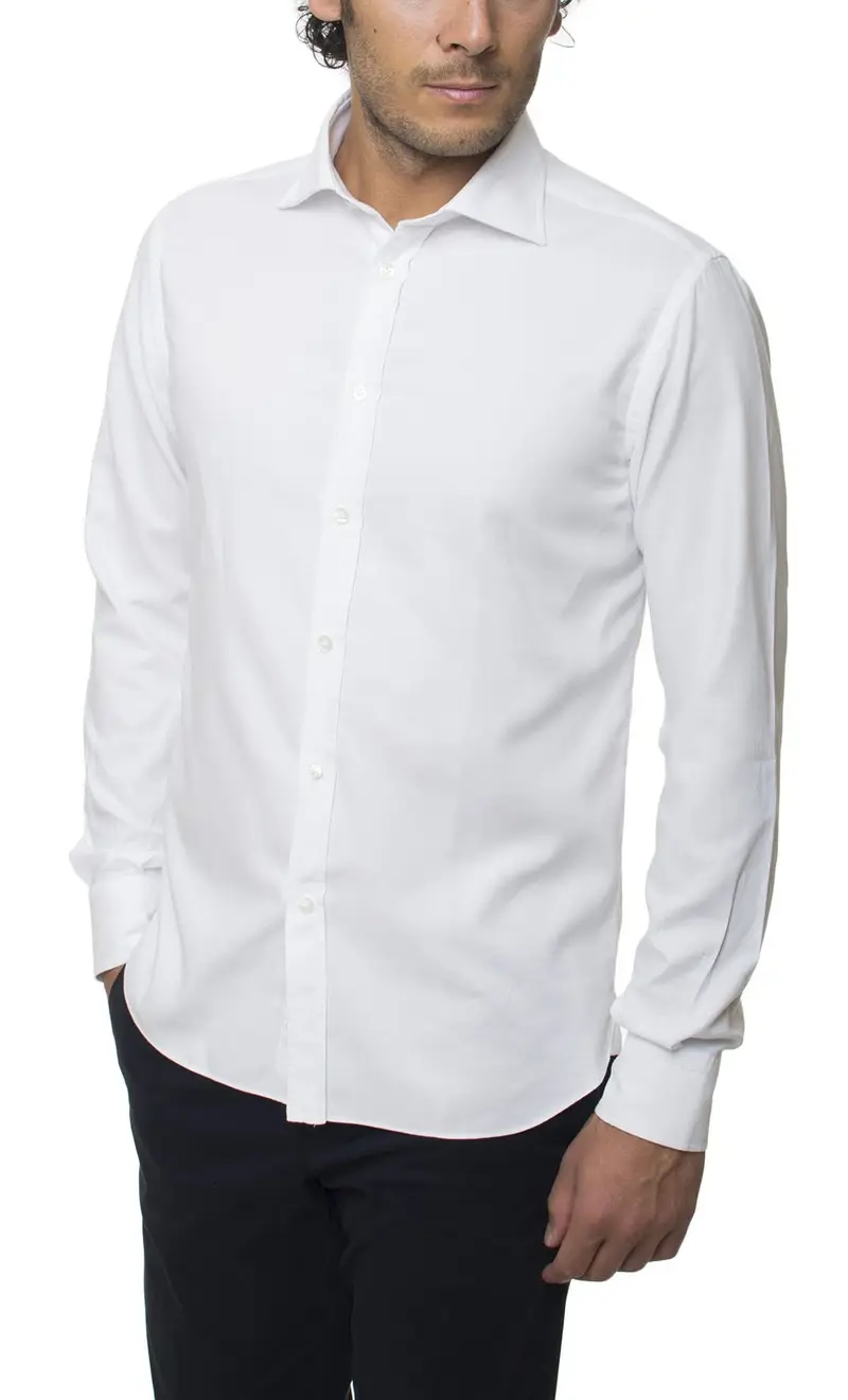 Camicia tinta unita, colore bianco
