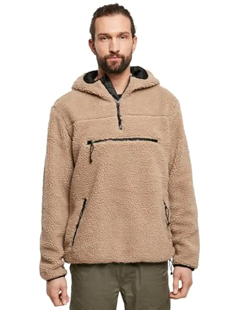 Brandit Teddyfleece Worker Pullover, Uomo, Camel, 7XL