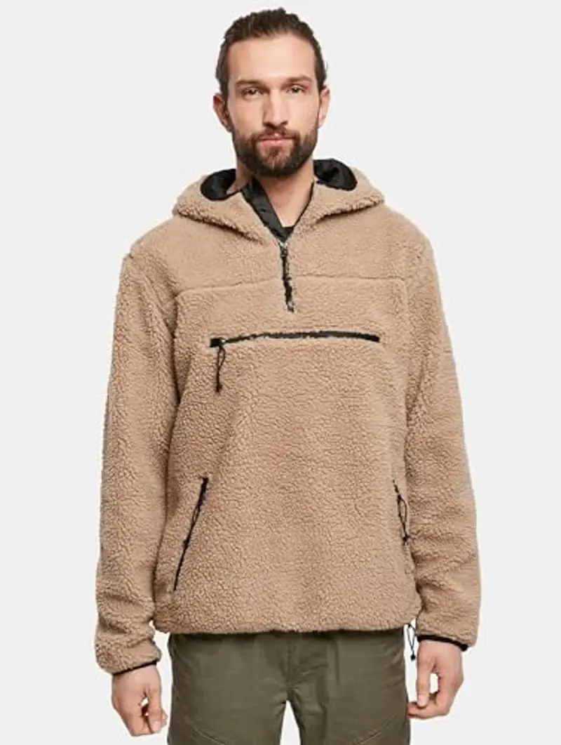Brandit Teddyfleece Worker Pullover, Uomo, Camel, 7XL miniatura 3