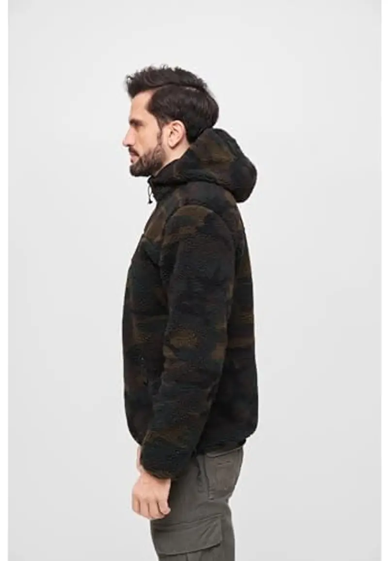 Brandit Teddyfleece Worker Pullover, Uomo, Woodland, XL miniatura 3