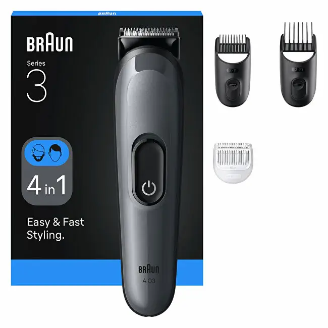 Rifinitore multifunzione 4 in 1 Braun Serie 3 AIO3500 Grigio