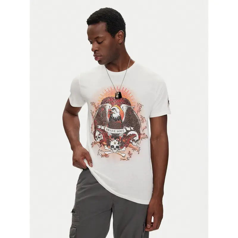 Brave Soul T-shirt Beige 3884707