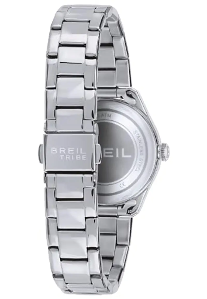 Breil, Collezione Classic Elegance, Orologio Donna, in Acciaio Silver, Movimento al Quarzo Solo Tempo, Quadrante Blu, Lunetta con Pattern Zigrinato, Resistente all'Acqua, Silver-Blu miniatura 3