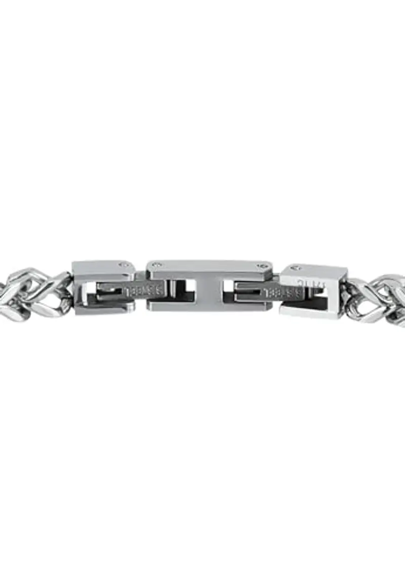 Breil, Collezione Groovy, Bracciale da Uomo, Gioiello in Acciaio Lucido Specchiato, con Catena a Maglie Fitte, Pratica Chiusura a Moschettone, Idee Regalo Uomo, Lunghezza Regolabile 21-22 cm, Silver miniatura 2