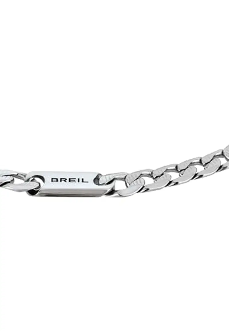 Breil, Collezione Groovy, Bracciale da Uomo, Gioiello in Acciaio Lucido Specchiato, Pratica Chiusura a Moschettone, Idee Regalo Uomo e Ragazzo, Lunghezza Regolabile 21-22 cm, Silver miniatura 3