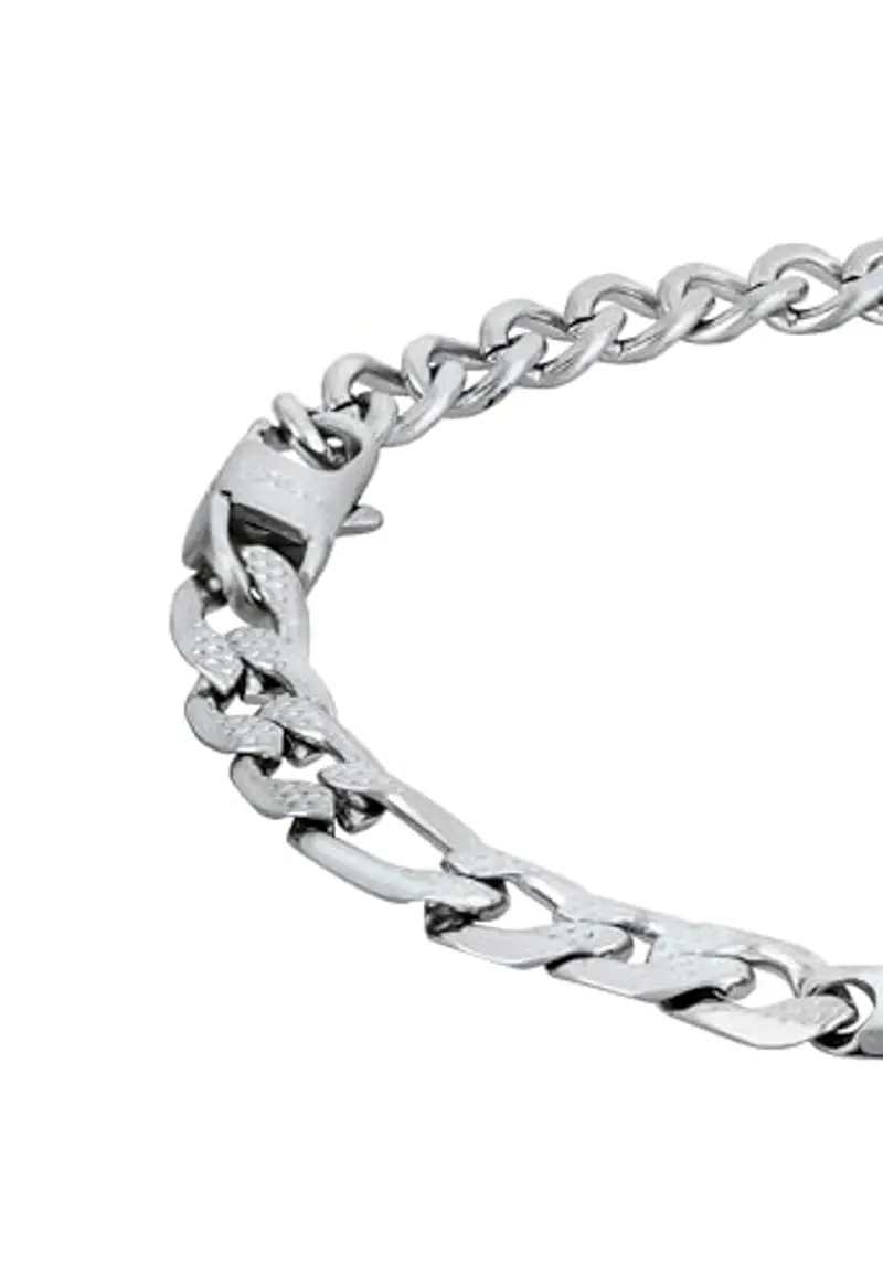 Breil, Collezione Groovy, Bracciale da Uomo, Gioiello in Acciaio Satinato, Pratica Chiusura a Moschettone, Idee Regalo Uomo e Ragazzo, Taglia Unica 21 cm, Silver miniatura 2