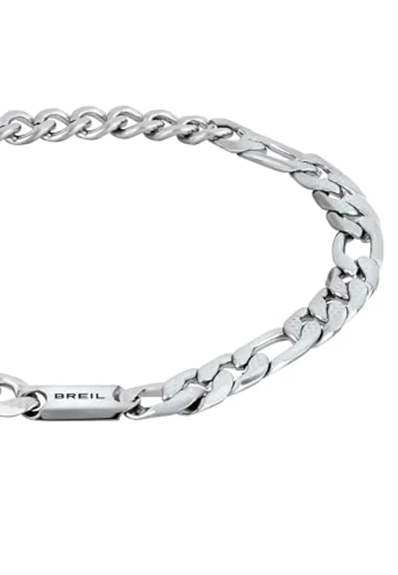 Breil, Collezione Groovy, Bracciale da Uomo, Gioiello in Acciaio Satinato, Pratica Chiusura a Moschettone, Idee Regalo Uomo e Ragazzo, Taglia Unica 21 cm, Silver miniatura 3