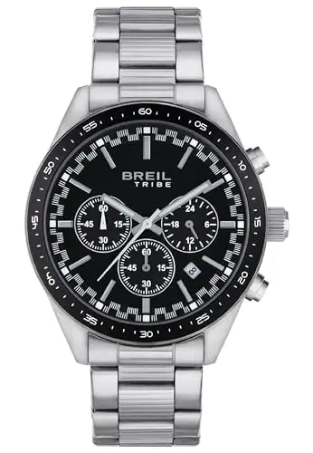 Breil Orologio EW0571 UOMO FAST quadrante MONO-COLORE NERO movimento CRONOGRAFO QUARZO e BRACCIALE ACCIAIO ARGENTO