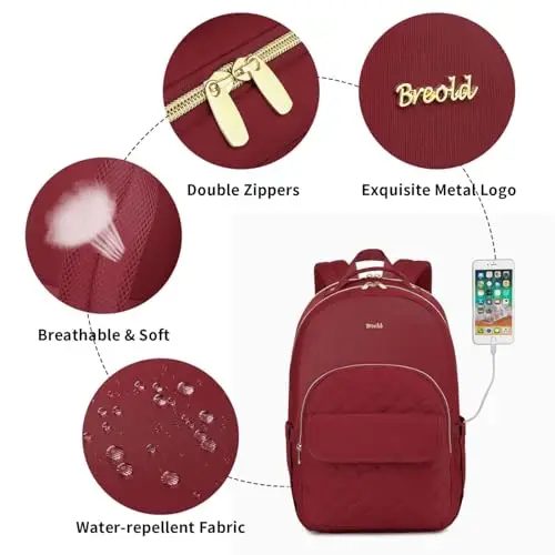 Breold Zaino scuola Donna Oro 2516435 miniatura 3