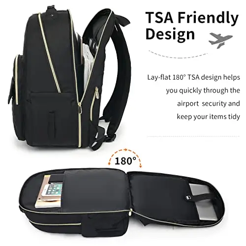 Breold Zaino PC 15, 6 Pollici, Donna Ragazza, Scuola Media, Superiore per Studio Universitario, Lavoro, Ufficio, con miniatura 3