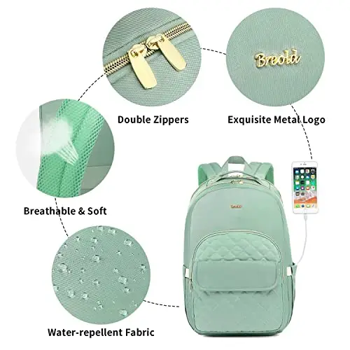 Breold Zaino scuola Ragazza Verde 2516436 miniatura 3