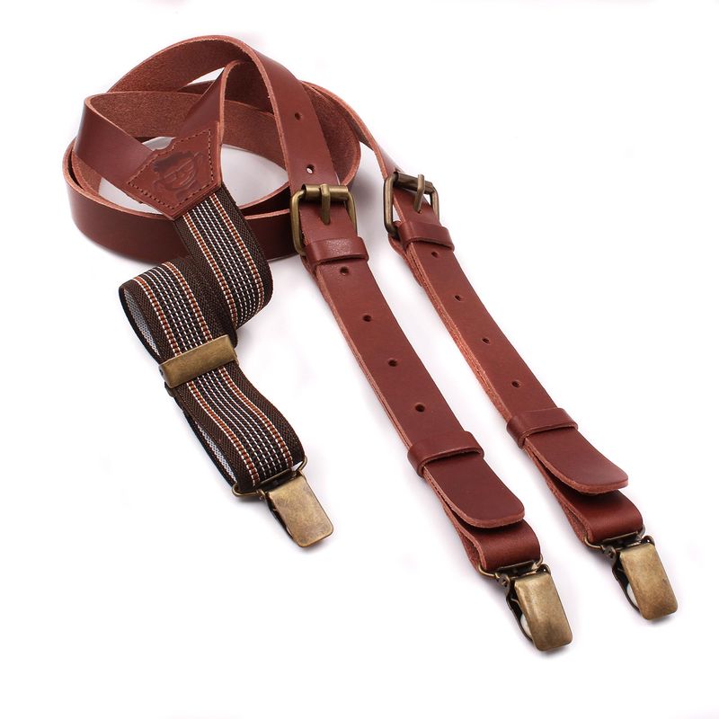 El mono con pajarita Bretelle Uomo Marrone 49914