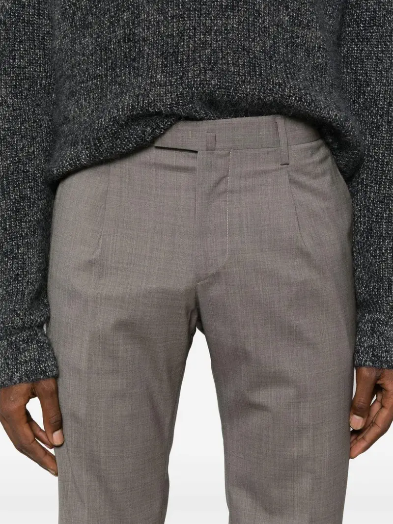 Pantalone tortora gamba affusolata miniatura 3