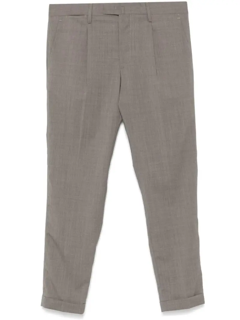 Pantalone tortora gamba affusolata