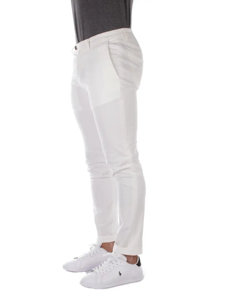 Pantalone Uomo BRIGLIA Bianco Pantalone tasca america miniatura 2