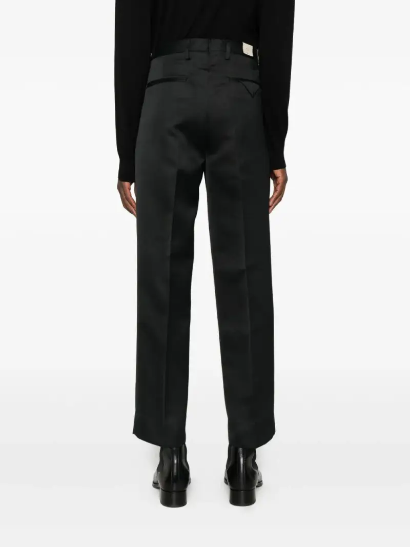 Pantaloni Dritti con Pieghe Nero miniatura 3
