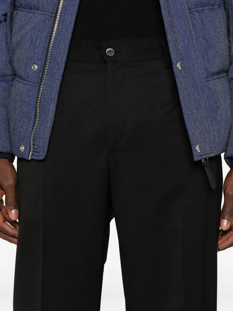 Pantaloni Dritti Neri con Pieghe Nero miniatura 2