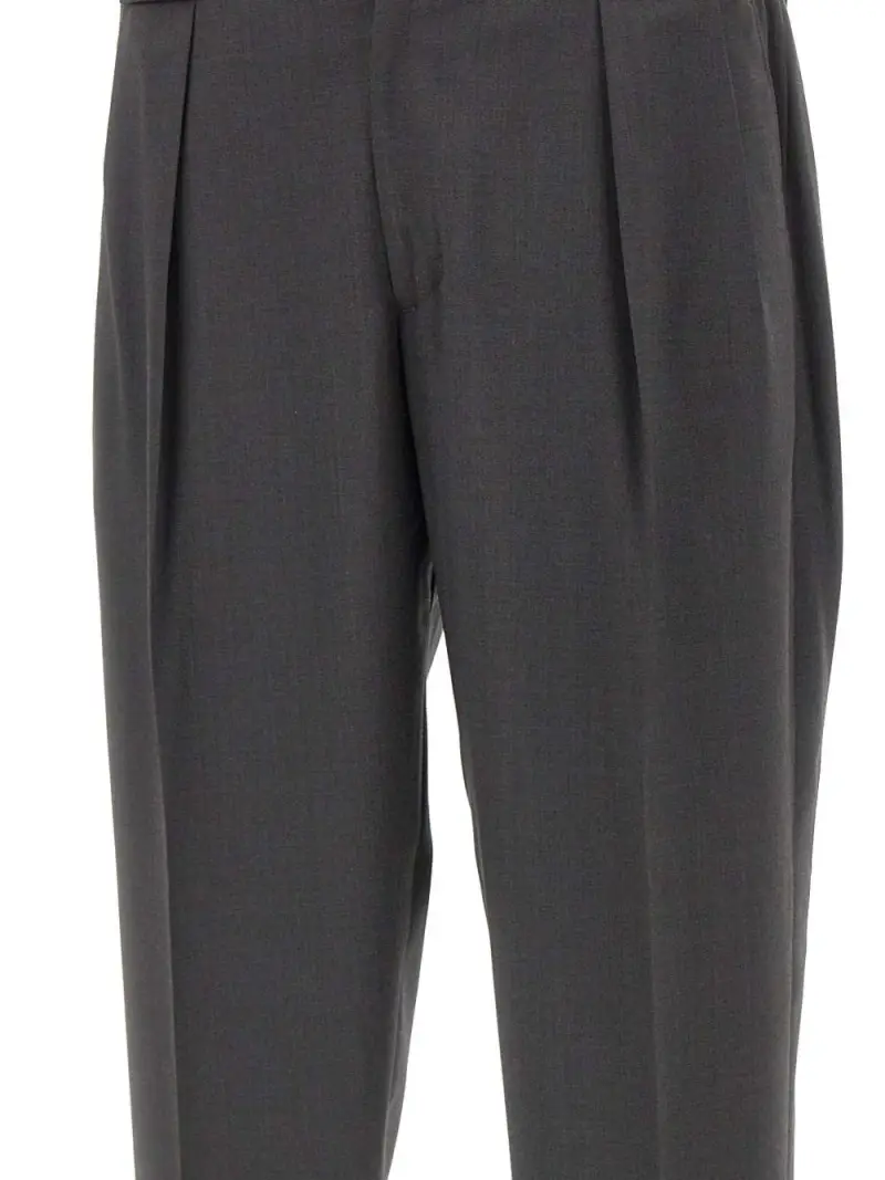 Pantaloni Grigi Sartoriali con Pieghe Grigio miniatura 2