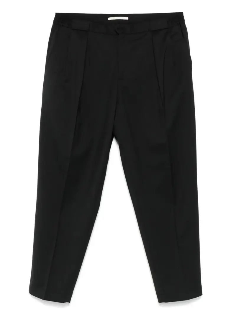 Pantaloni Neri con Pieghe Nero