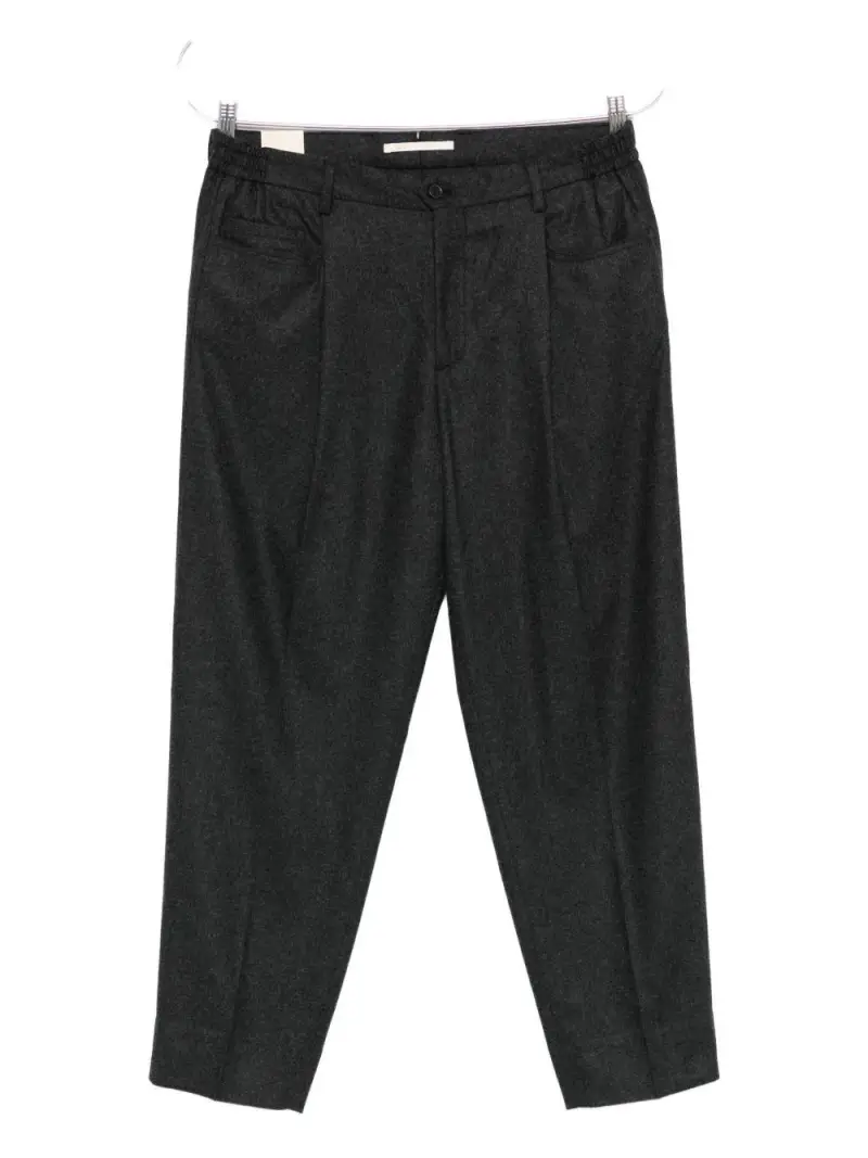 Pantaloni Sartoriali con Pieghe Grigio