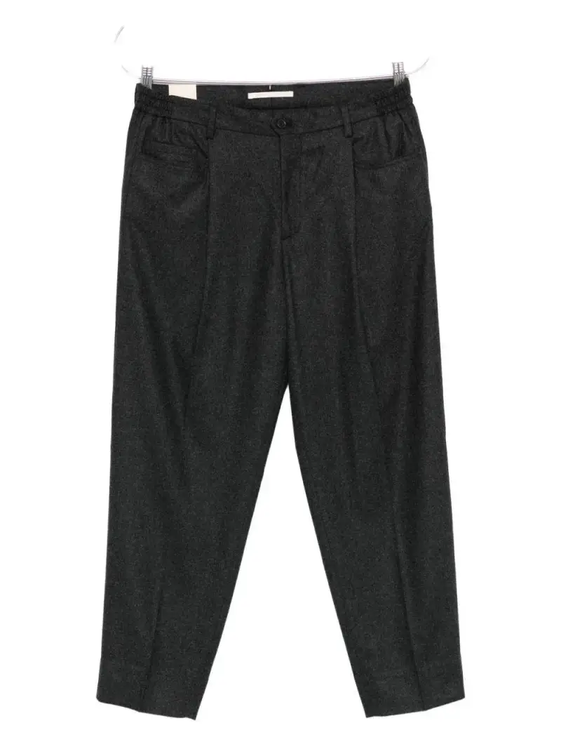 Pantaloni Sartoriali con Pieghe Grigio